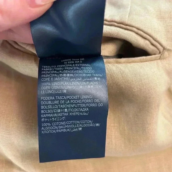 Incotex Men’s Linen Slim fit Trousers tan size 50 - Picture 10 of 12